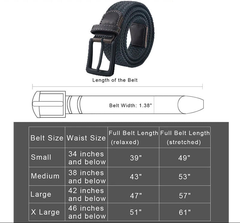 Canvas Fashion Belt_sizes