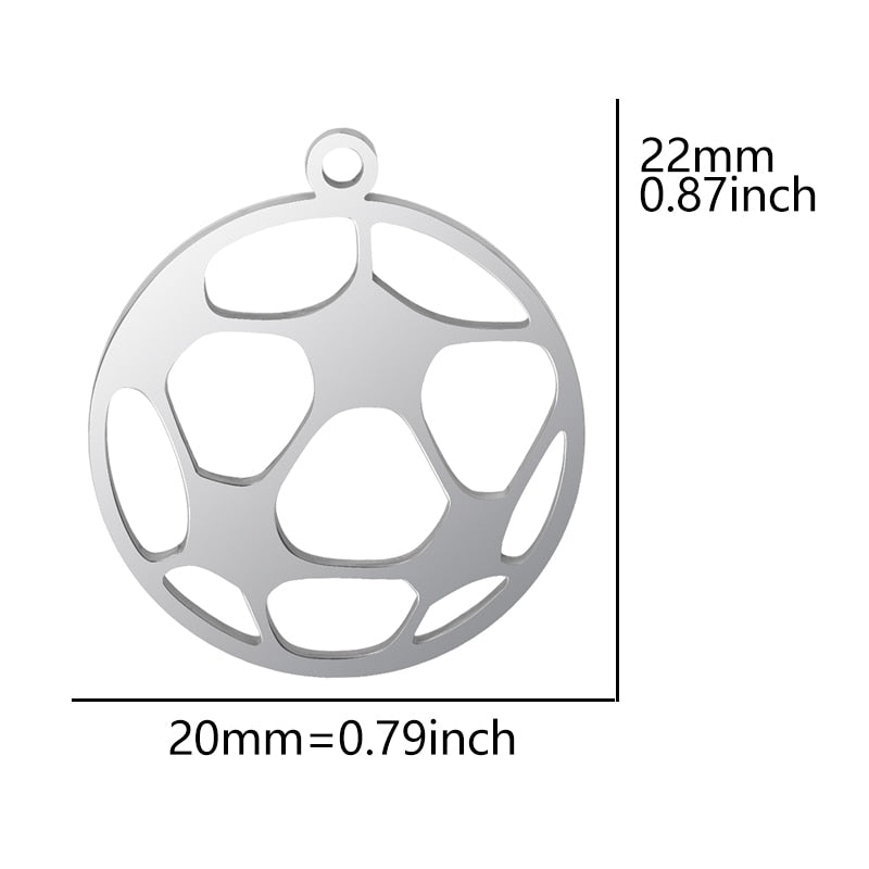 Ball Sports Symbol Necklace Soccer Size