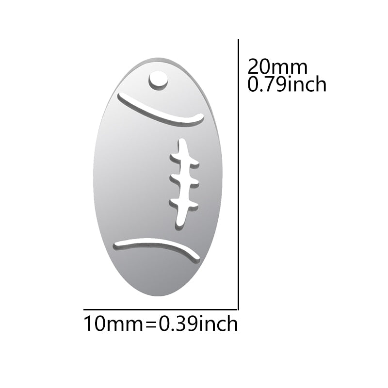 Ball Sports Symbol Necklace Football Size