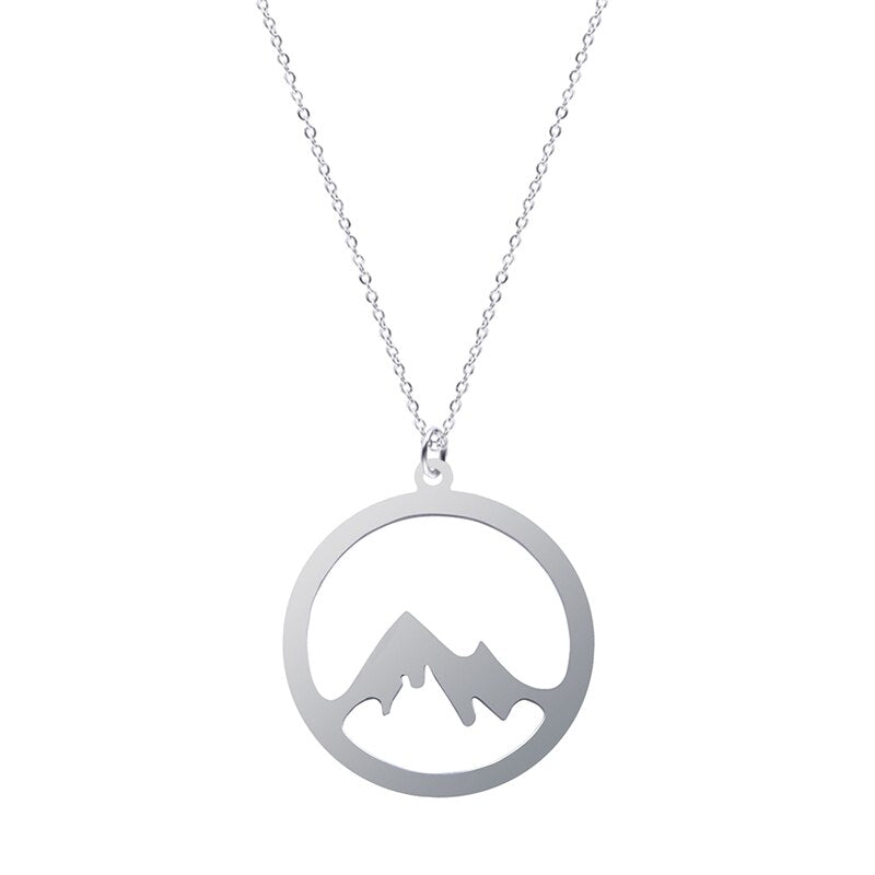 Mountain Hill Symbol Necklace white BG