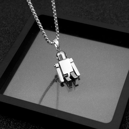 Steel Robot Necklace