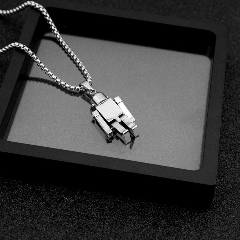 Steel Robot Necklace2