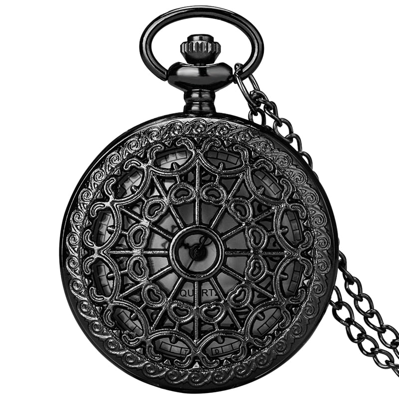 Antique Spider Web Black/Bronze Pocket Watch6