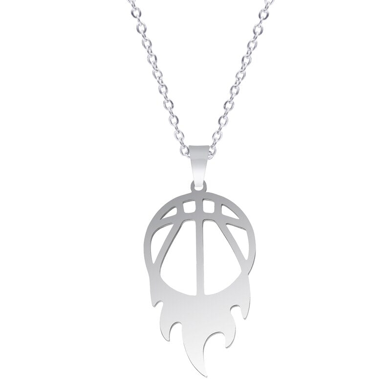 Ball Sports Symbol Necklace Burning white BG