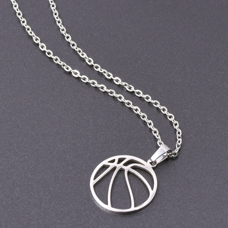 Ball Sports Symbol Necklace Basketball1