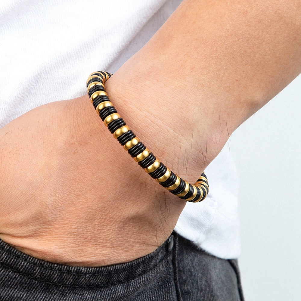 Braided Wrap Leather Bangle_goldhand