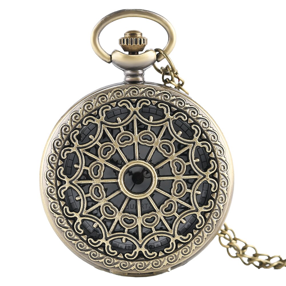 Antique Spider Web Black/Bronze Pocket Watch9