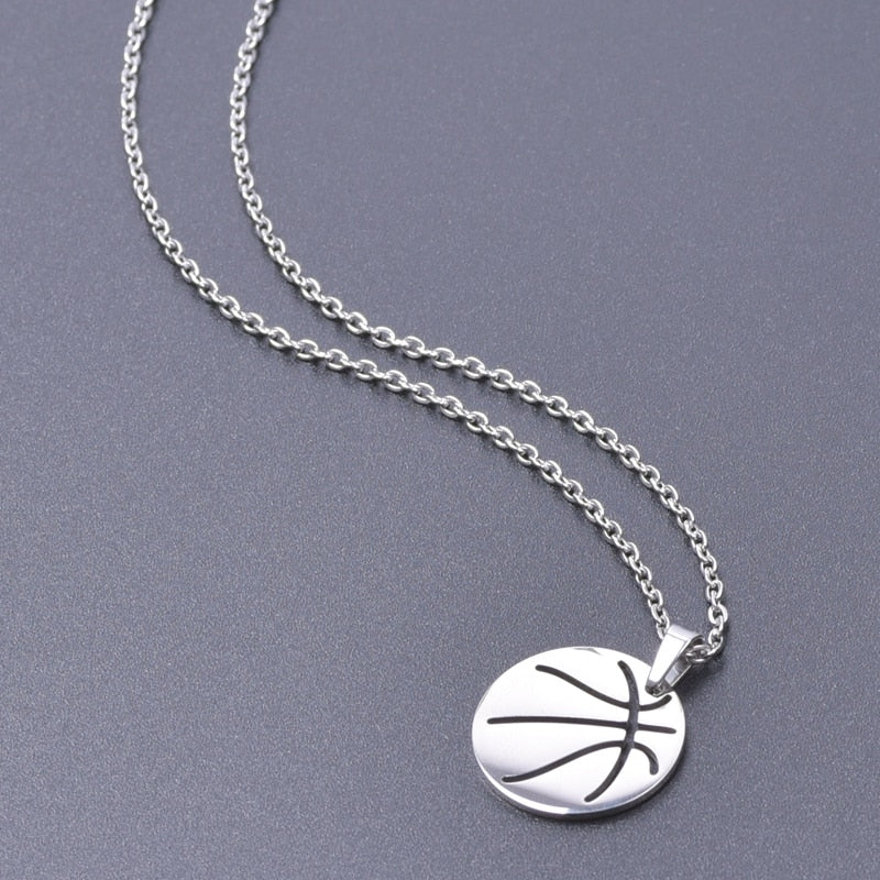Ball Sports Symbol Necklace Basketball Full