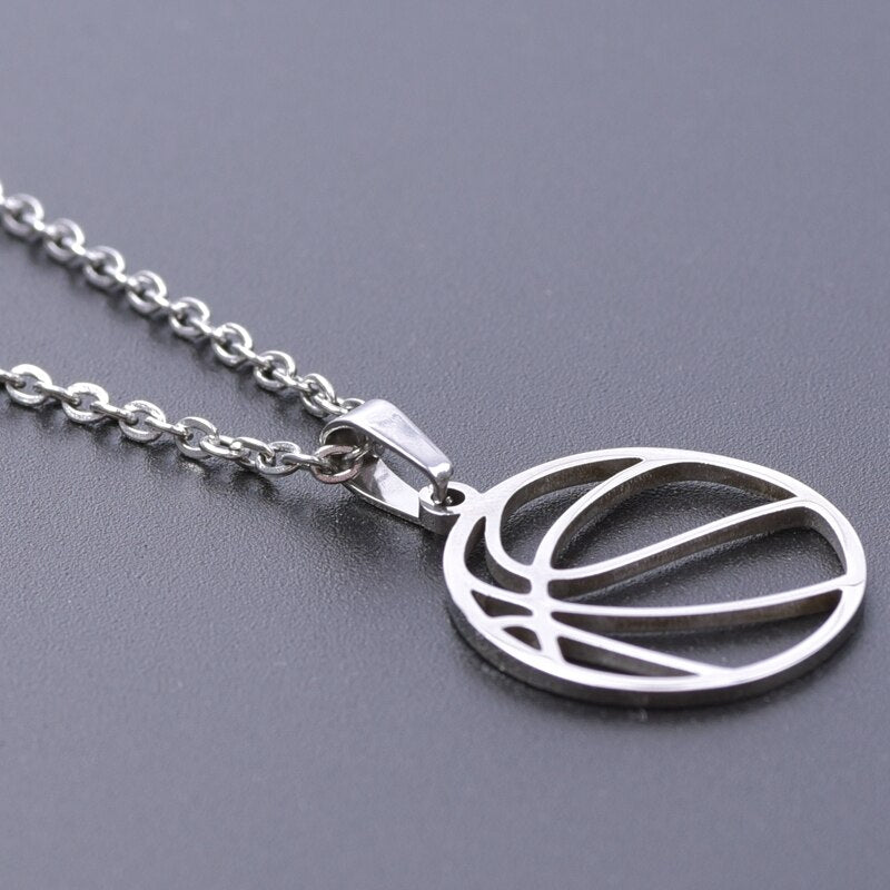 Ball Sports Symbol Necklace Basketball1 Sideview