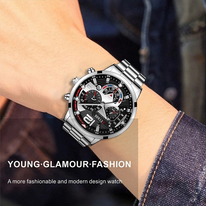 Stainless Steel Luxury Quartz Watch_arm