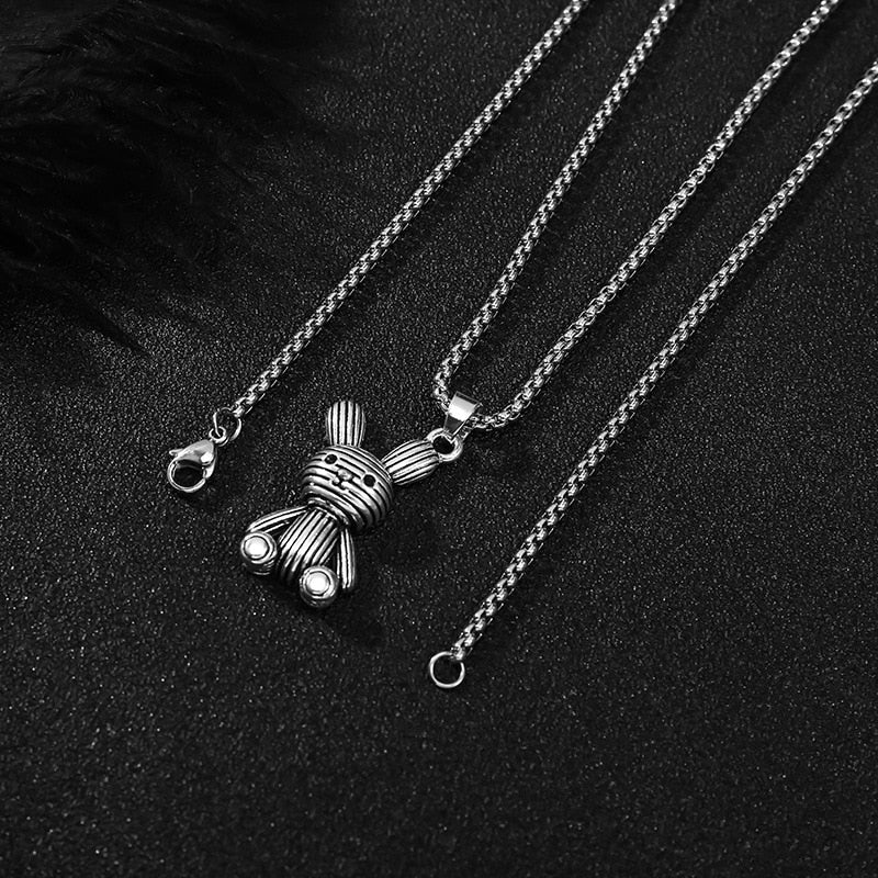New Personality Rabbit Necklace Lying with Chain