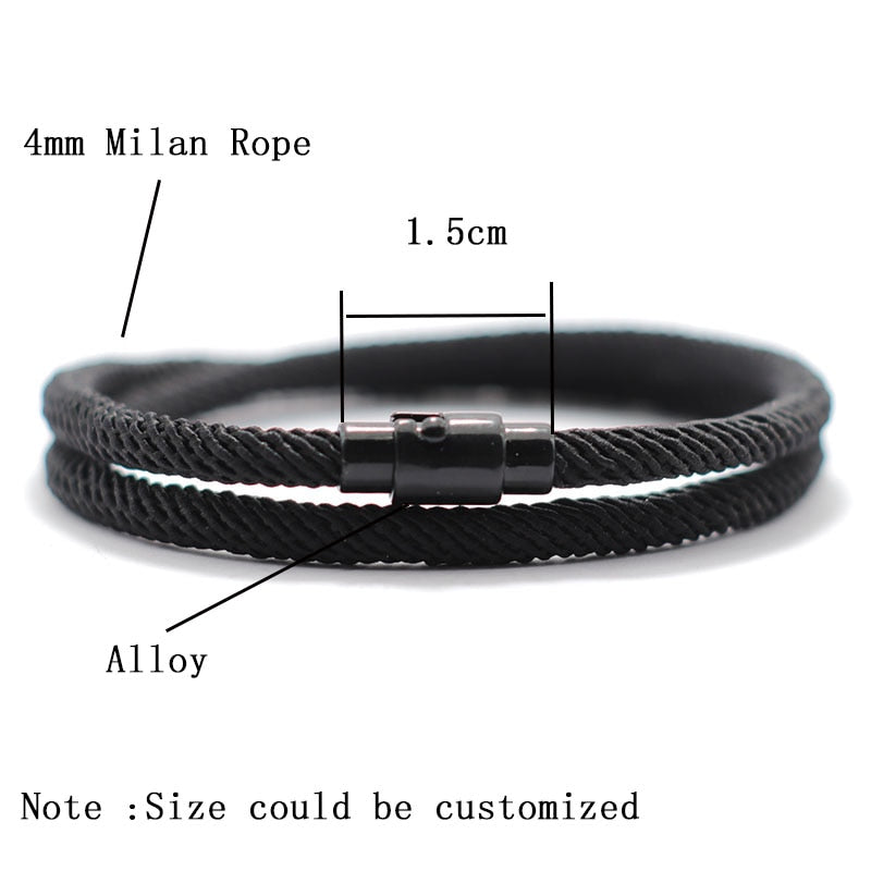 Minimalist Rope Bracelet for Men_size