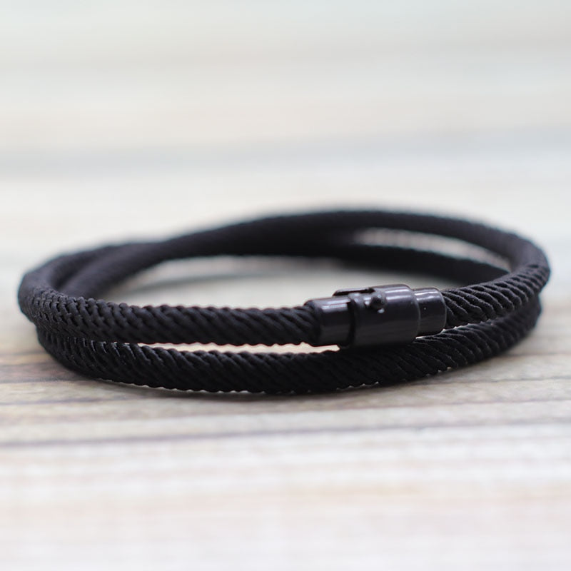 Minimalist Rope Bracelet for Men_black