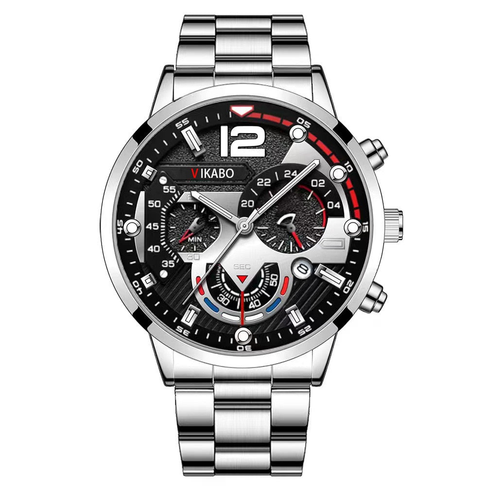 Stainless Steel Luxury Quartz Watch_4