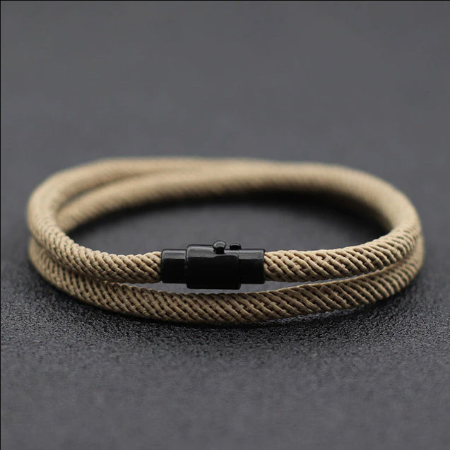 Minimalist Rope Bracelet for Men_khaki